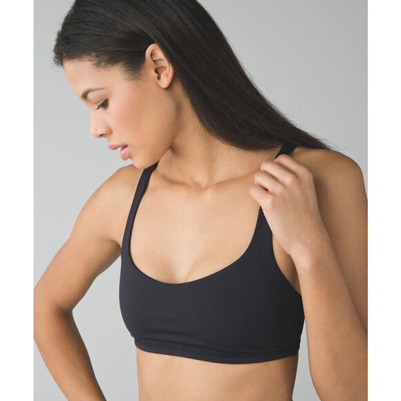 Lululemon Free To Be Bra Wild Black Strappy Back Yoga Sports Bra Size 8 - Picture 4 of 13